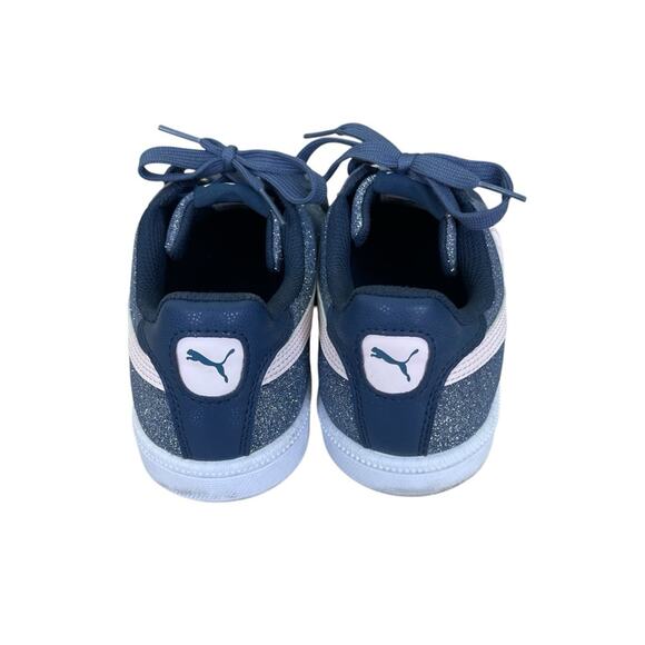 Puma Women's Glitter Lace-up Sneakers Blue, White and Soft White Size 7 Medium - Picture 3 of 7